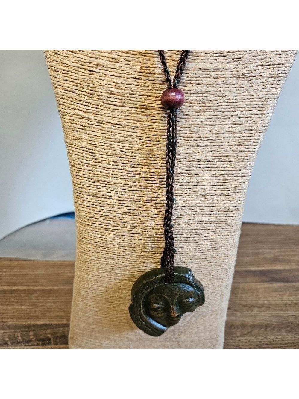 Vintage Korean "Smile of Silla" Clay Tile Pendant